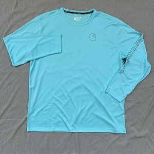 Carhartt Force Sun Defender Long Sleeve Performance Tee Blue 2XL